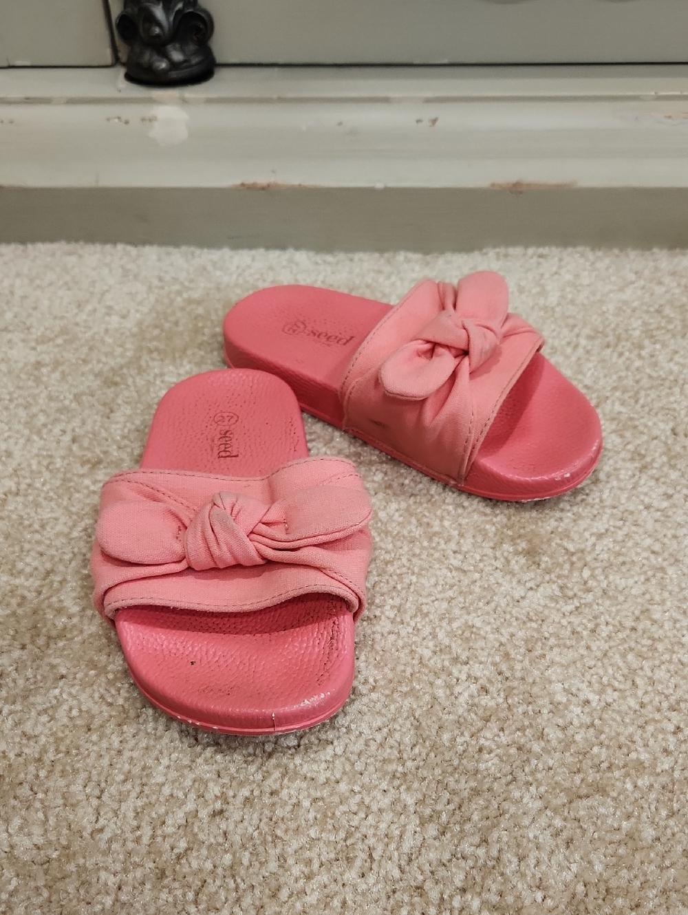 Seed Heriatge Girls Pink Knot Slide Sandals Size EU 27/ US 10.5